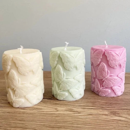 BUTTERFLY CYLINDER CANDLE