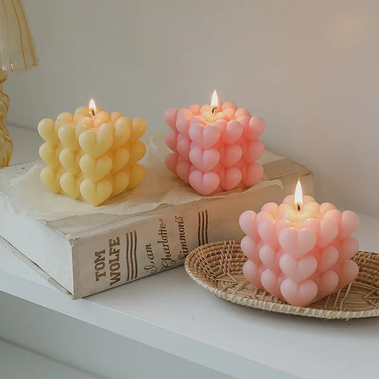 HEARTS CUBE CANDLE